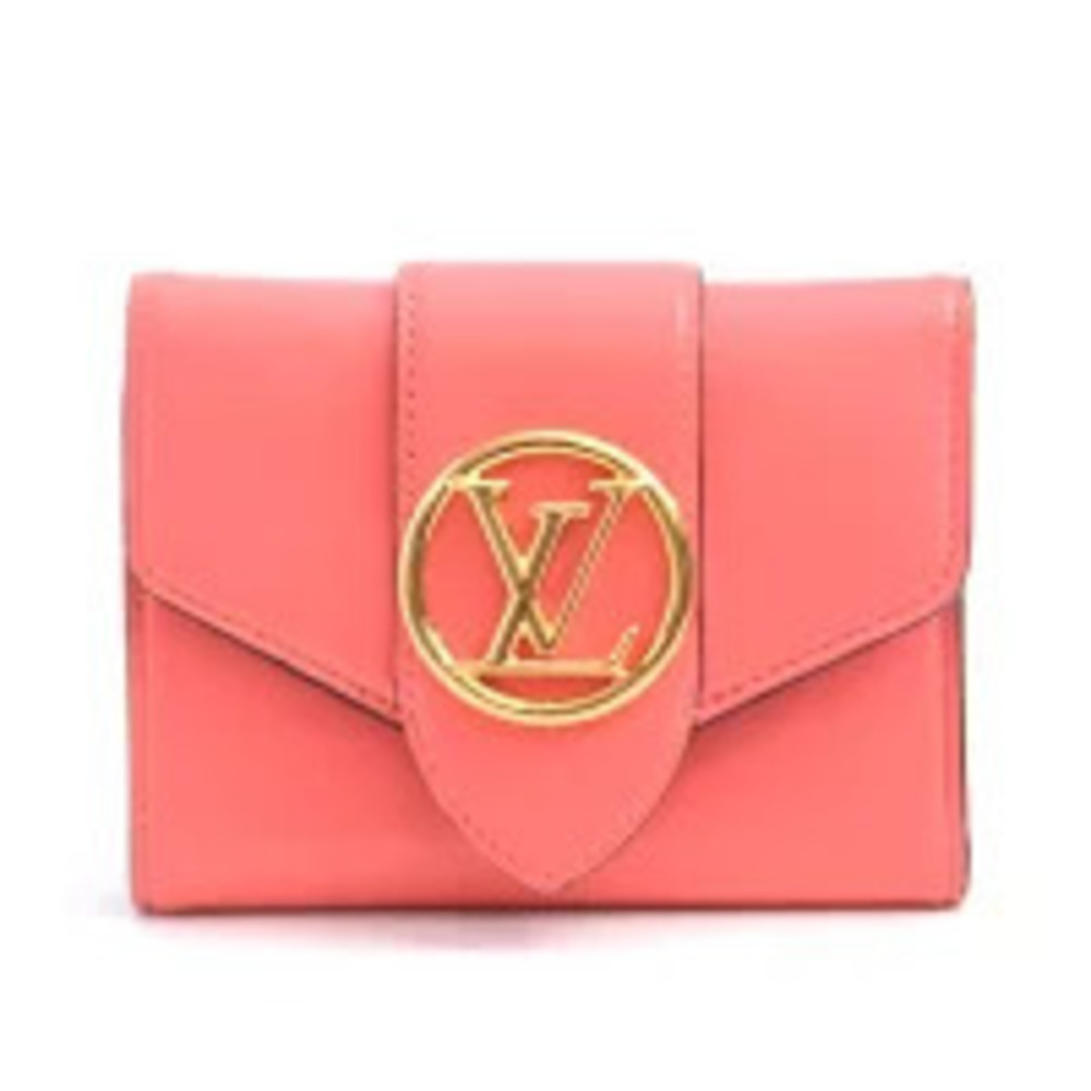 Louis Vuitton Wallet Portefeuille LV Pont Neuf Tri fold Dahlia